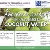 Awareness session for packagers of coconut water