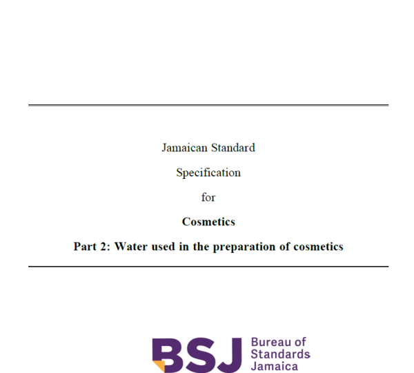 JS 170: Part 2: 2018	Water used in the preparation of cosmetics