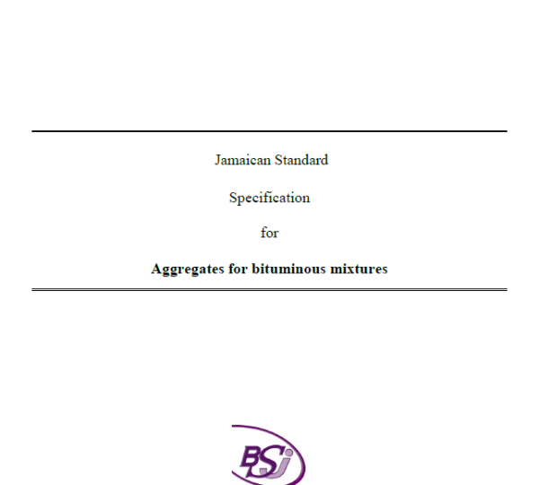 JS 286: 2016 Aggregates for bituminous mixtures