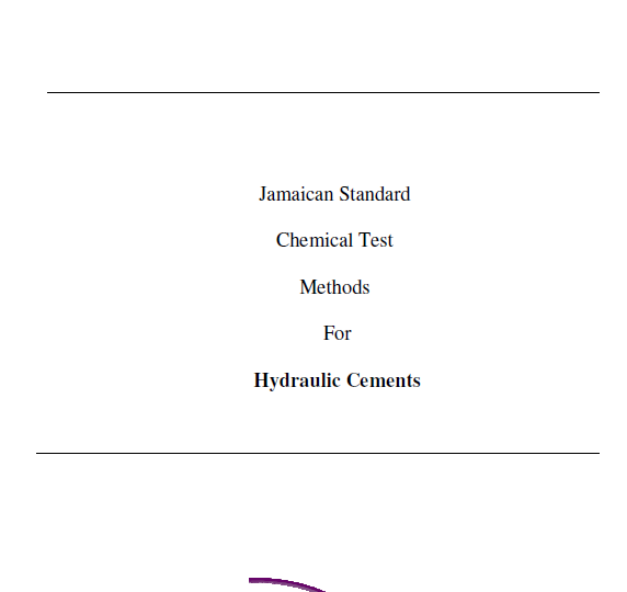 JS 302: 2008 Chemical test methods for hydraulic cements