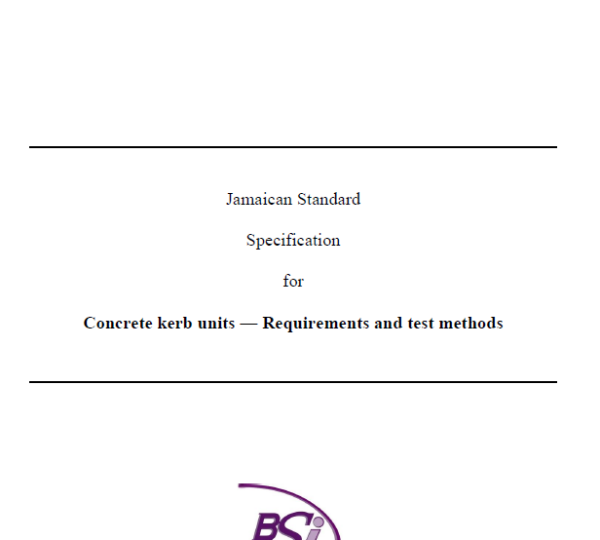 JS 329: 2014 Specification for Concrete kerb units — Requirements and test methods