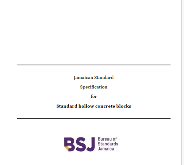 JS 35 2022 – Jamaican Standard Specification for Standard Hollow Concrete Blocks