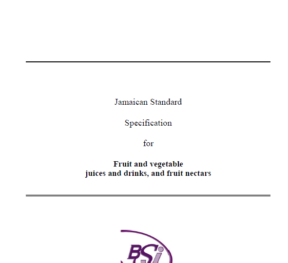 JS CRS 27: 2017 Fruit and vegetable juices and drinks, and fruit nectars