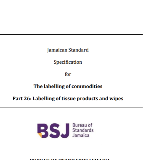 JS 1: Part 26: 2024 – The labelling of commodities. Part 26: The labelling of tissue products and wipes