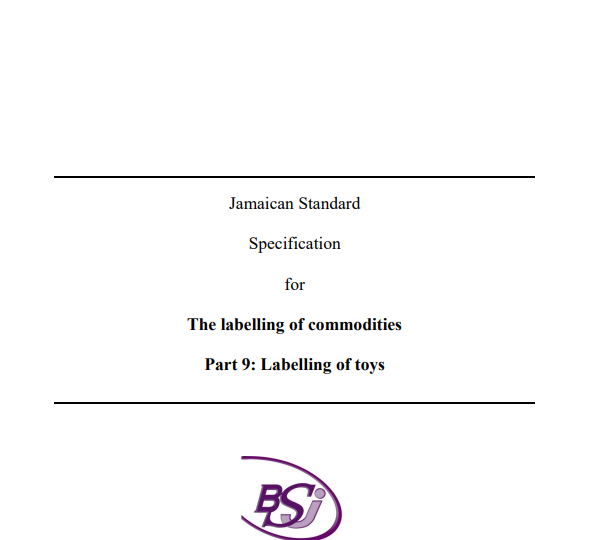 JS 1: Part 9: 2014  – The labelling of commodities. Part 9: Labelling of toys