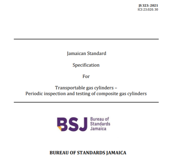 JS 323 : 2021 – Transportable gas cylinders – Periodic inspection and testing of composite gas cylinders